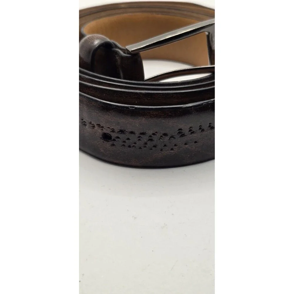 4X Dockers Premium Genuine Leather Belt Solid Nickel Buckle Mens Sz 54-56 Brown